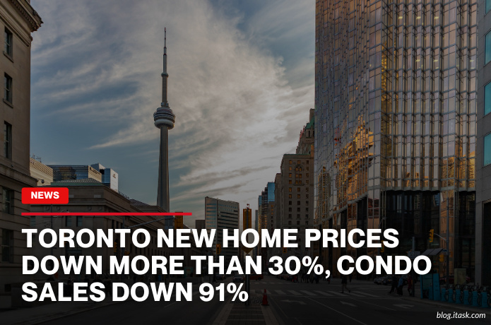 iTaskApp Services - Toronto New Home Prices Down More Than 30%, Condo Sales Down 91%