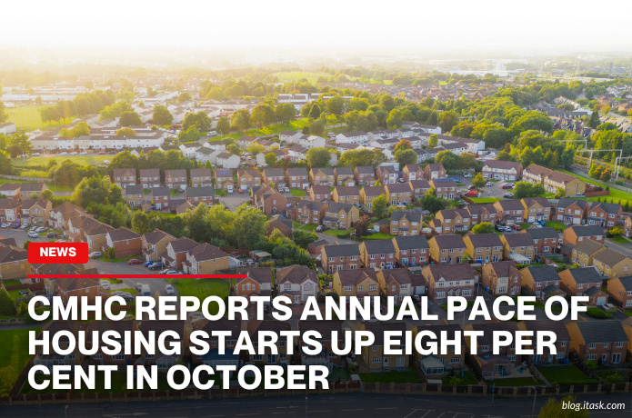 iTaskApp Services - CMHC reports annual pace of housing starts up eight per cent in October