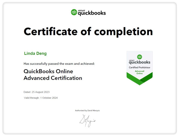 Linda Deng Bookkeeping Service Inc.