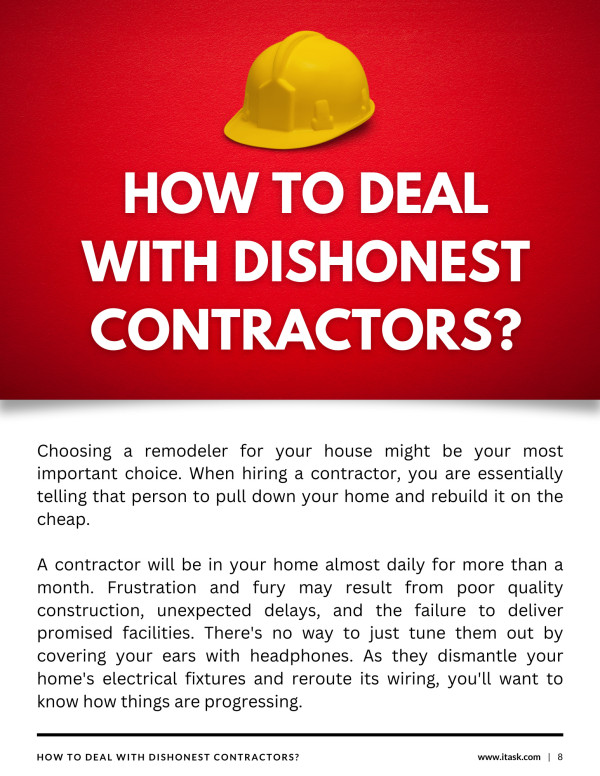 How To Deal With Dishonest Contractors