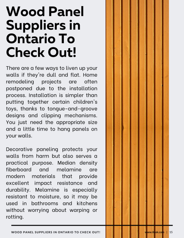 Wood Panel Suppliers in Ontario To Check Out!