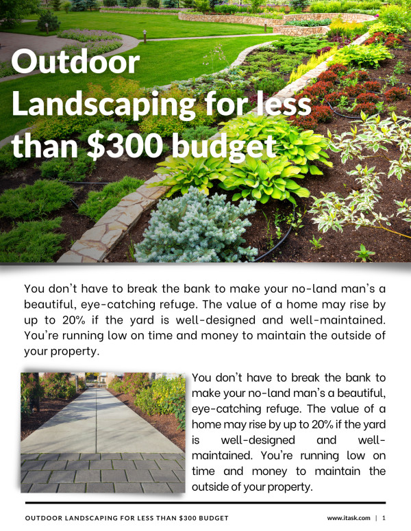 Outdoor Landscaping for Less Than $300 Budget
