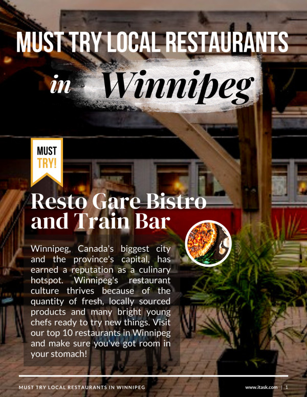 Must Try Local Restaurants in Winnipeg