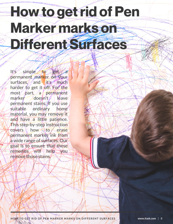 How to get rid of Pen Marker marks on Different Surfaces