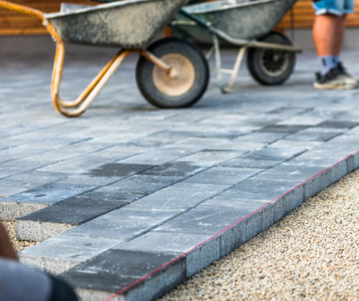 Interlock and Stone Driveway Installation